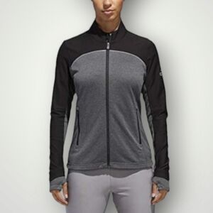 ADIDAS Jacket Womens XS Full Zip Go-to Adapt Golf‎ Fleece Lined Water-Resistant